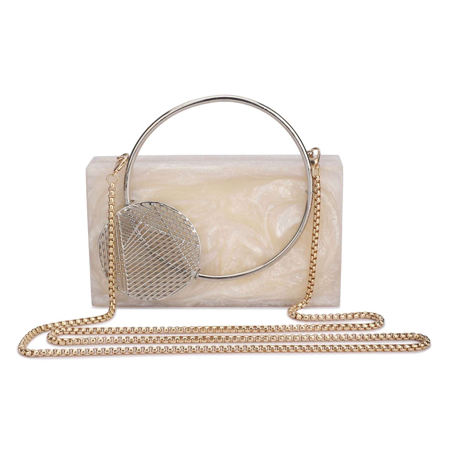 THIS CLUTCH FEATURING HEAVY STONE EMBELLISHMENTS, SOFT ELASTIC LINING, AND AN EXTRA POCKET FOR PRACTICAL STORAGE.