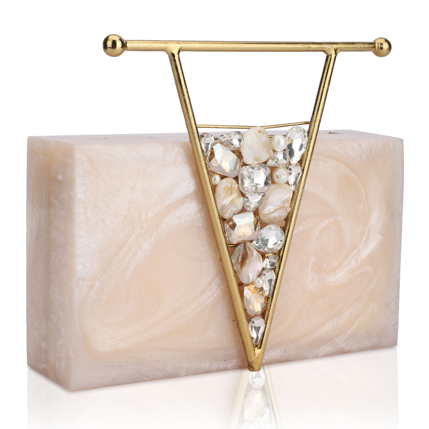 SHOWCASE YOUR STYLE WITH THIS BEAUTIFULLY CRAFTED RESIN CLUTCH, DESIGNED TO PERFECTION WITH EXQUISITE DETAILS.